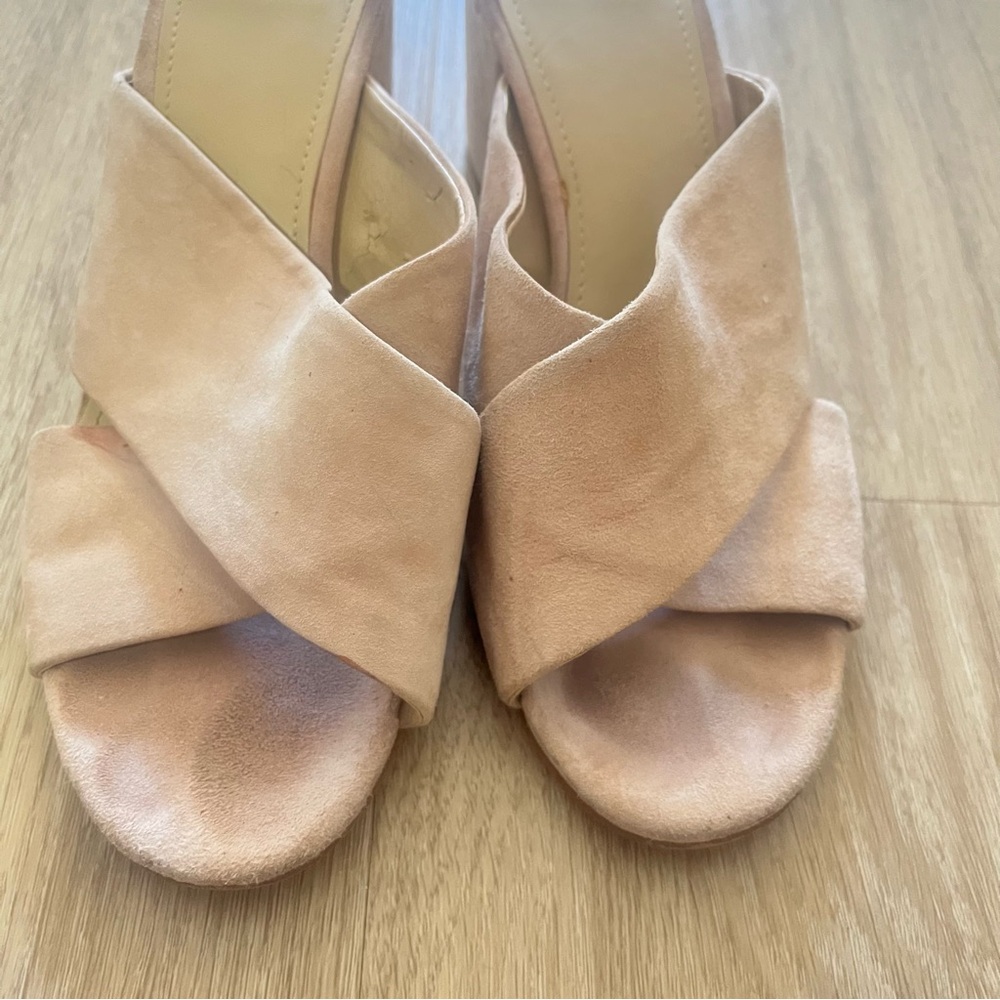 Marc Fisher Rinna Crisscross Slides In Blush Sued… - image 6